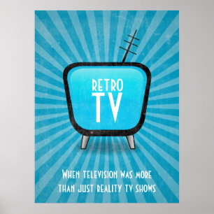 Vintages Retro-TV-Poster Poster