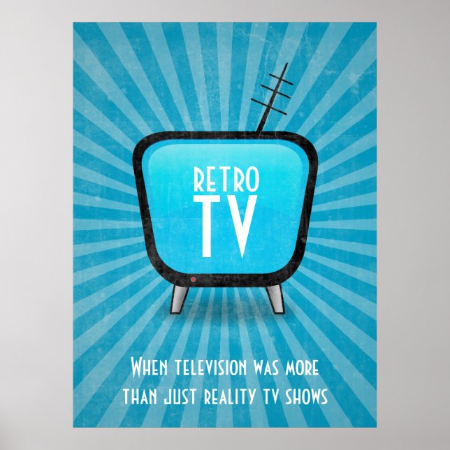 Vintages Retro-TV-Poster Poster (Vorne)