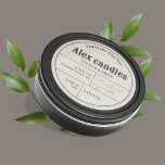 Vintages Retro-Typografie-Kronenproduktsiegel Runder Aufkleber<br><div class="desc">Minimalistisches,  Vintages Typografie-Design für personalisierte Produktetiketten. Wählen Sie das '' Edit using Design Tool'',  um es weiter anzupassen. *Empfohlene Bearbeitung mit Computer</div>