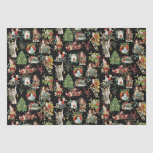 Vintages Retro Weihnachtsmuster Seidenpapier