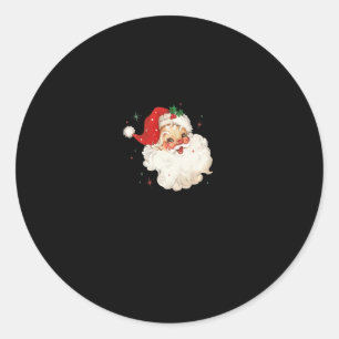 Vintages Retro-Weihnachtspulli Runder Aufkleber
