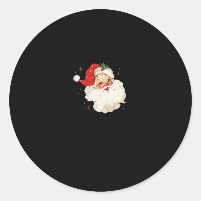 Vintages Retro-Weihnachtspulli Runder Aufkleber (Vorderseite)