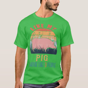 Vintages Retro wie mein Schwein und vielleicht 3 L T-Shirt