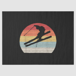 Vintages Retro Wintersport Skifahren Seidenpapier