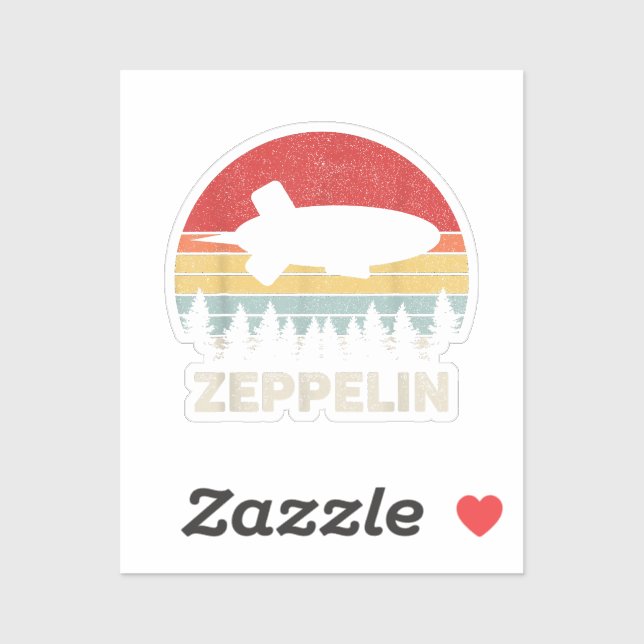 Vintages Retro Zeppelin Shirt Dirigiable Luftschif Aufkleber (Blatt)
