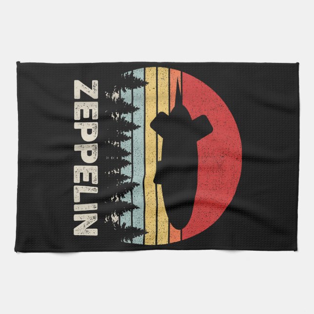 Vintages Retro Zeppelin Shirt Dirigiable Luftschif Geschirrtuch (Horizontal)