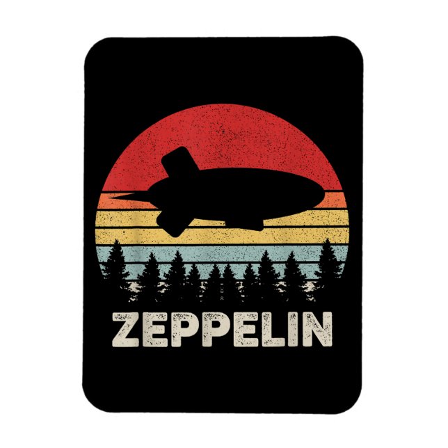 Vintages Retro Zeppelin Shirt Dirigiable Luftschif Magnet (Vertikal)