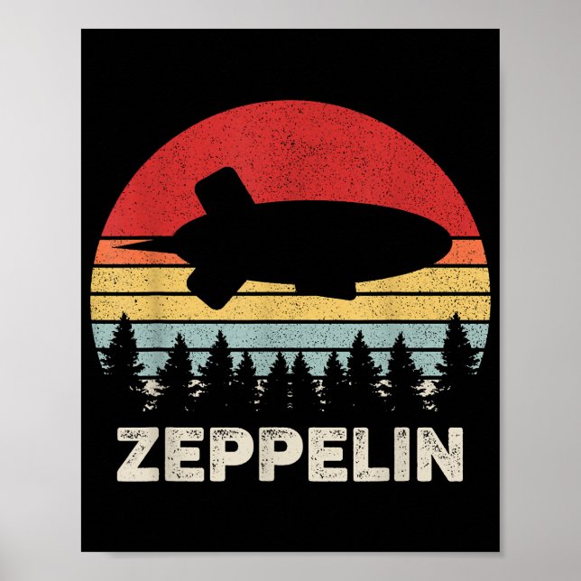 Vintages Retro Zeppelin Shirt Dirigiable Luftschif Poster (Vorne)