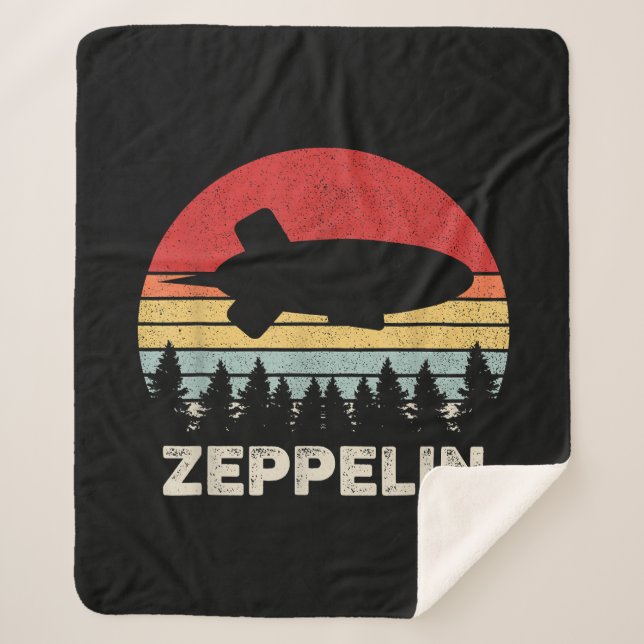 Vintages Retro Zeppelin Shirt Dirigiable Luftschif Sherpadecke (Vorderseite)