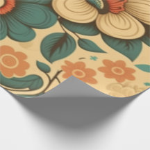 Vintages Retrodesign Blütenpastellfarben