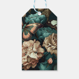 Vintages Retrodesign florgrün Geschenkanhänger