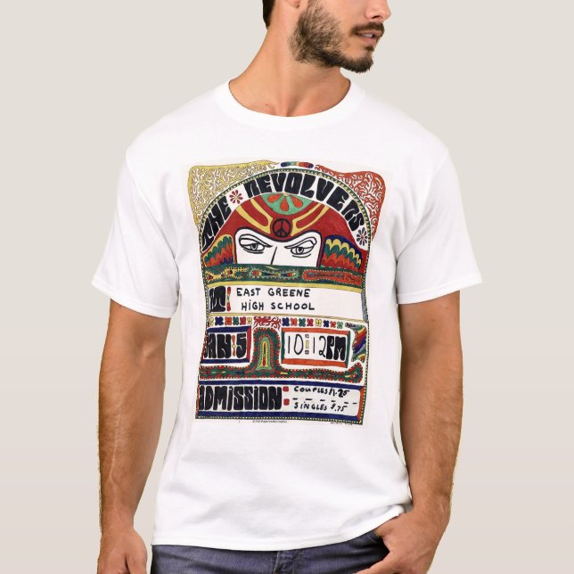 Vintages Revolverplakat T-Shirt (Vorderseite)