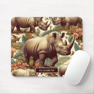 Vintages Rhino Nahtlos Mousepad
