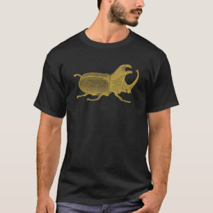 Vintages Rhinoceros-Käfer-Goldinsekt T-Shirt