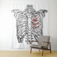 Vintages Ribcage & Herzanatomie Halloween