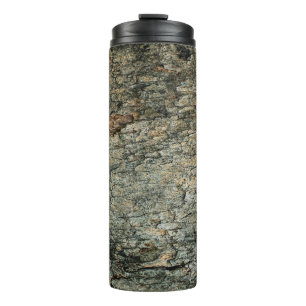 Vintages Rindenholz-Hintergrundabstract, grafische Thermosbecher