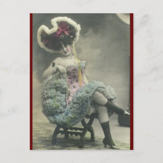Vintages riskantes Dancing Girl Foto Postkarte