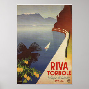 Vintages Riva Torbole Lago de Garda Italien Poster