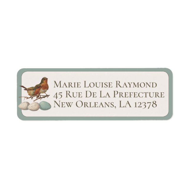 Vintages Robin Bird Egal, für das eine benutzerdef (Vorne)