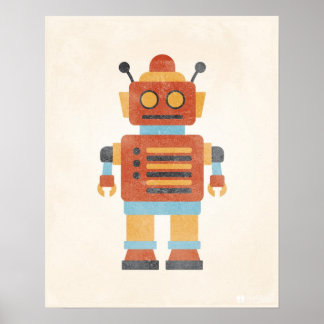 Vintages Robot Poster