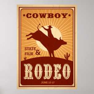 Vintages Rodeo-Poster Poster