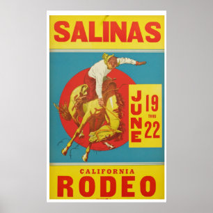 Vintages Rodeo-Reiseplaner Poster