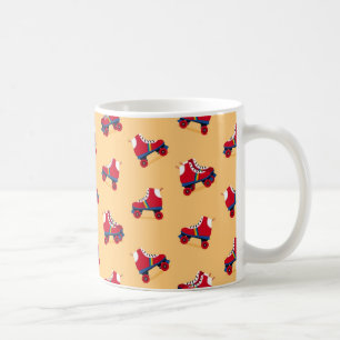 Vintages Rollen-Skate-Muster Tasse