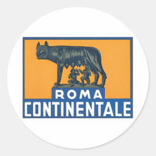 Vintages Rom Continentale Runder Aufkleber