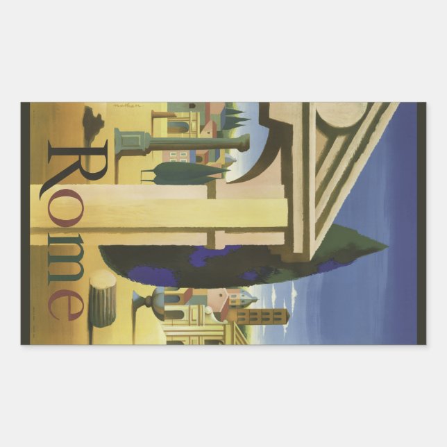 Vintages Rom - Italien - Aufkleber (Vorderseite)