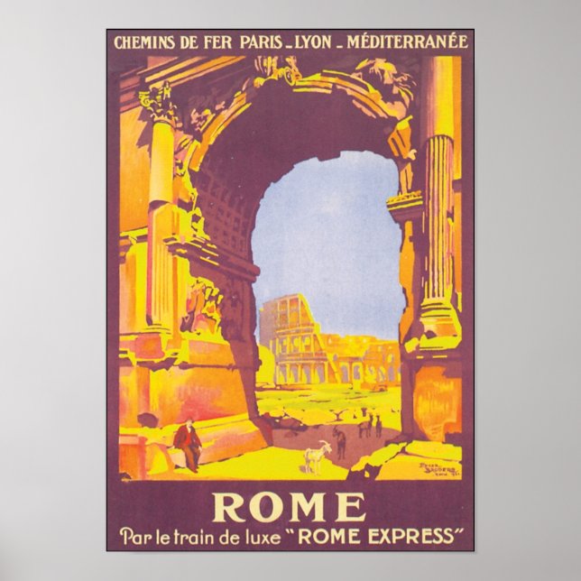 Vintages Rom-Reiseplakat Poster (Vorne)