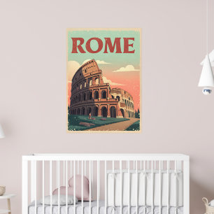 Vintages Rom-Reiseplakat - Retro-Kolosseum Poster