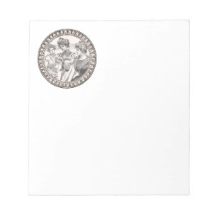 Vintages romanisches Paar: Antike Rose Girly Liebe Notizblock