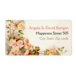 Vintages romantisches Gemälde von Rose Hochzeit