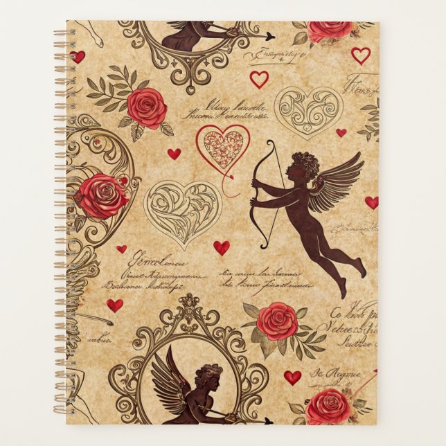 Vintages romantisches Muster Cupids (10) Planer (Vorderseite)