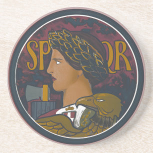 Vintages römisches Emblem von Italien SPQR Getränkeuntersetzer