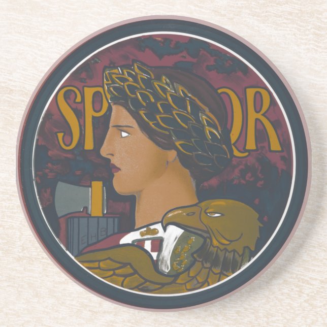 Vintages römisches Emblem von Italien SPQR Getränkeuntersetzer (Vorne)