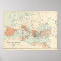 Vintages Römisches Reich Karte 1895