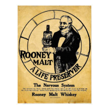 Vintages Rooney Malt Whiskey Liquor Signor