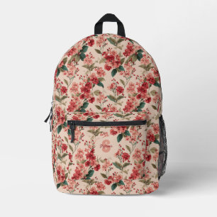 Vintages rosa Azalea Blumenmuster - Klassisches Mu Bedruckter Rucksack