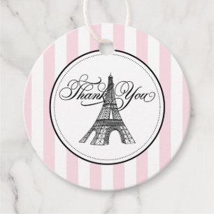 Vintages Rosa Eiffelturm Paris Brautparty Geschenkanhänger