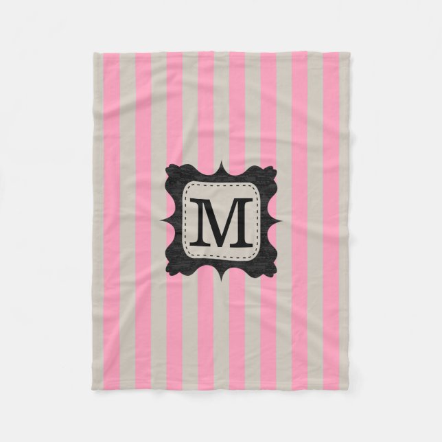 Vintages rosa fleecedecke (Vorderseite)