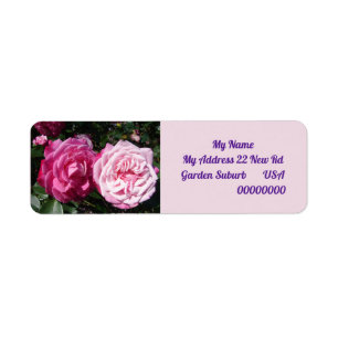 Vintages Rosa Foto Rücksendeadressen-Aufkleber