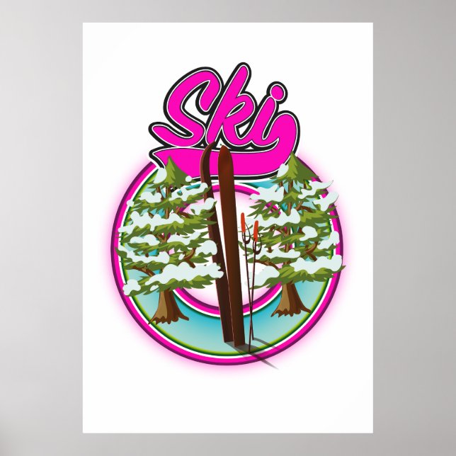Vintages rosa Logo Poster (Vorne)