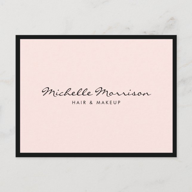 Vintages Rosa Makeup und Schönheit Postkarte (Vorderseite)