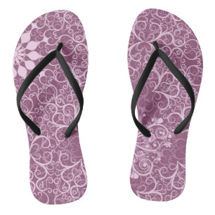 Vintages rosa Muster Flip Flops