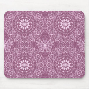 Vintages rosa Muster Mousepad