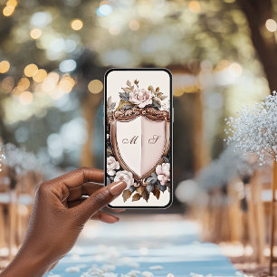 Vintages Rosa-Peonies-Rokoko Hochzeitsstift Wappen Case-Mate iPhone Hülle