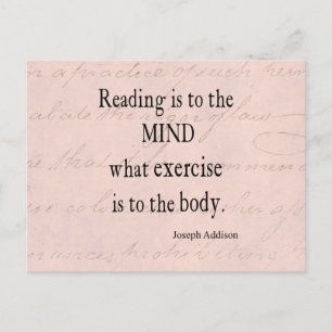 Vintages rosa Pergament Papier mit Addison-Zitat Postkarte