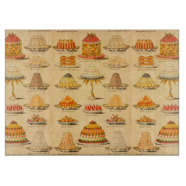 Vintages, rosa Pfirsichschneider Schneidebrett (Vorderseite)