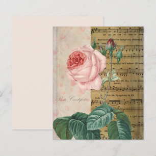 Vintages rosa Rose & Music Collage Scrapbook